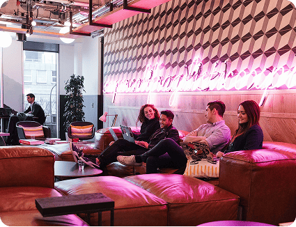 Bar area inside the office