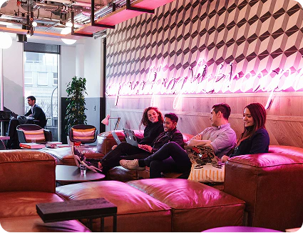 Bar area inside the office